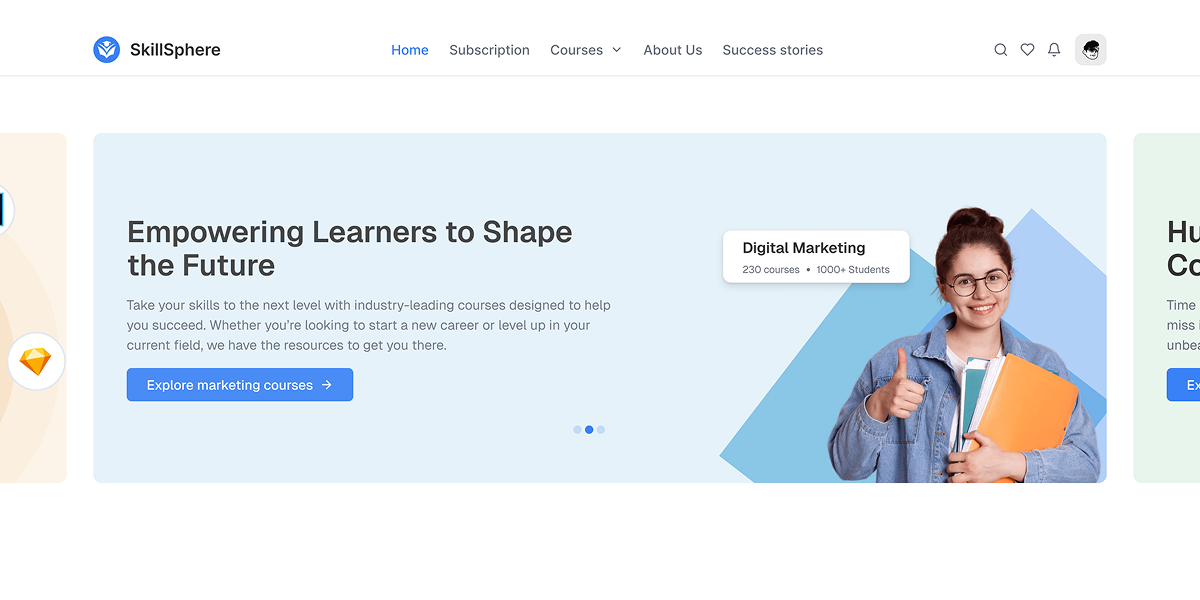 SkillSphere: Complete Shadcn LMS Template for Online Learning